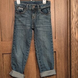 Gymboree Denim Blue Rolled Cuff Jeans